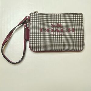 Coach Peyton Glen Plaid Wristlet